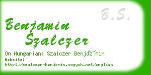 benjamin szalczer business card